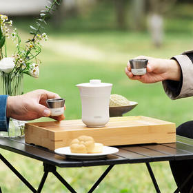 膳魔师（THERMOS）保温杯260ml男女旅行茶壶茶杯套组伴手礼生日礼物TCMU-200雲白