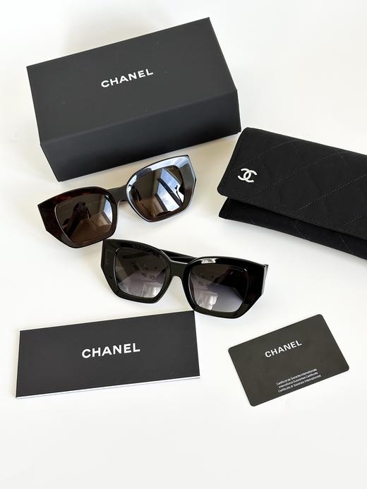 QT62-香奈儿 大方框板材经典金色圆形双CLogo 方形 太阳眼镜 男女同款情侣款（QT*JH）夏季专享 商品图0