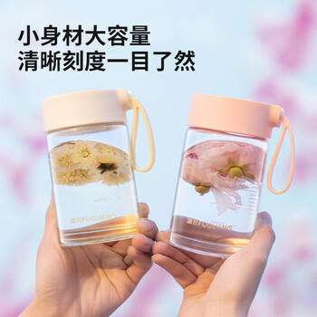 富光清然玻璃杯 高硼硅玻璃水杯子 女生便携牛奶咖啡高颜值茶杯480ml 商品图3