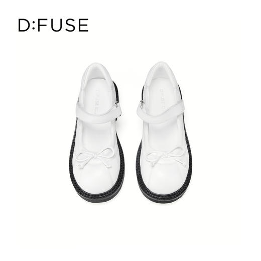 Dfuse迪芙斯2025秋季新款一字带单鞋小圆头蝴蝶结芭蕾玛丽珍鞋DFD3111009 商品图9