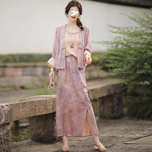 裁缝学苑AS541新中式国风开衫纸样背心半身裙套装纸样女装 商品图2