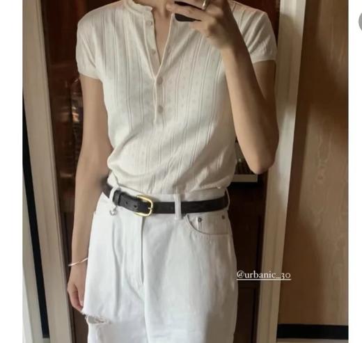 重磅推荐  ur30丝棉亨利领  长绒棉真丝短袖！面料无敌好 精致显瘦 商品图1