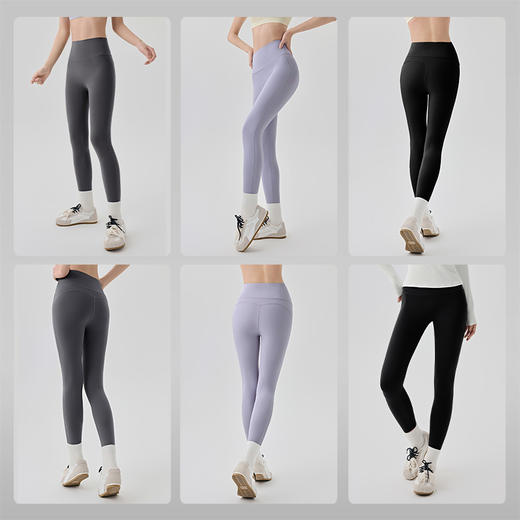 【限时秒】YOGACODE【火树银花系列】免穿内裤瑜伽裤女无痕7A抗菌透气裆垫高腰复合收腹运动健身裤DWP115460 商品图3