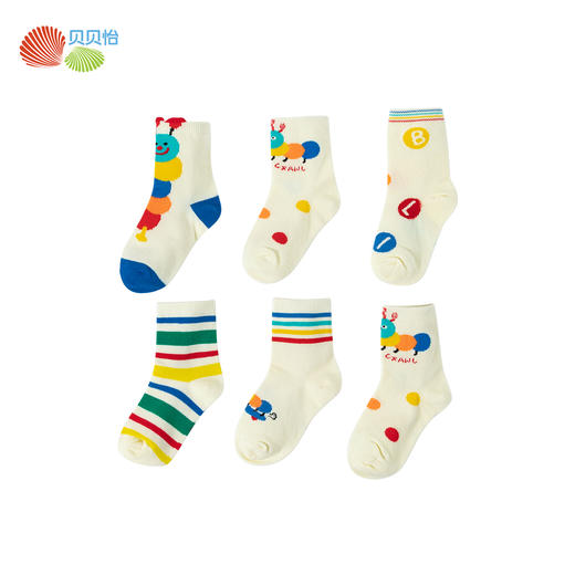 贝贝怡春秋男童儿童袜（6双装）ZB3EP006 商品图6