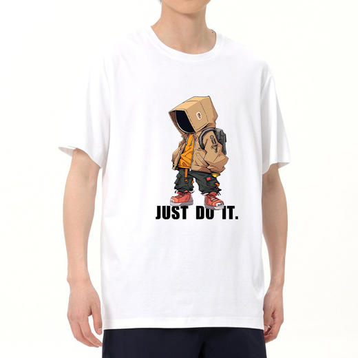 【冰氧棉】【DSK】大依优型大码短袖T恤潮牌设计感字母印花圆领加肥加大百搭体恤男士胖子上衣 商品图2