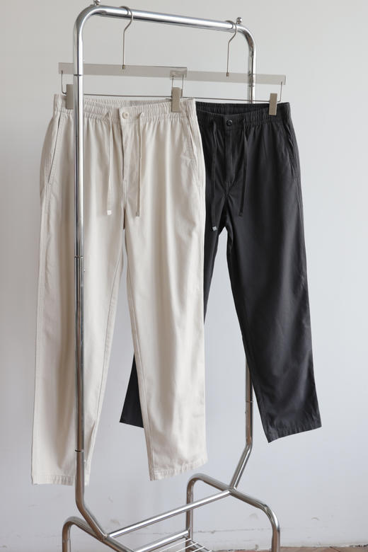 M.D 元单 斜纹松紧宽松小直筒 薄款休闲裤 WK810 商品图3