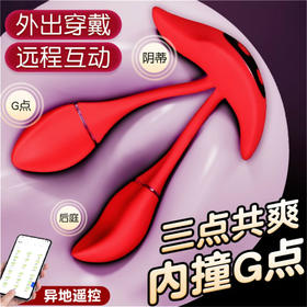 女用热销 赤焰双生穿戴式肛塞APP款 号7898