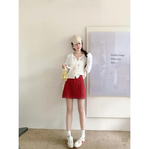 <曾小咸推荐>法式刺绣针织开衫设计感外套女 商品图4