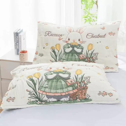 💤一年四季都好用的「咔喵6层纯棉纱枕巾+泡芙枕巾」 买一个送一个实发一对装👏 商品图8