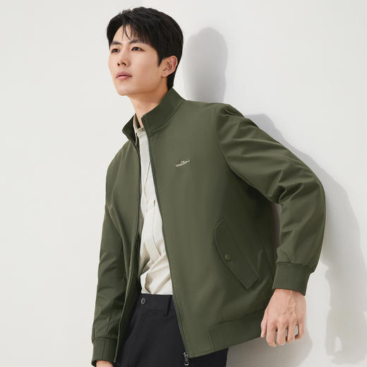 柒牌男装立领夹克2025秋季新款中式商务百搭拉链茄克129K71150 商品图1
