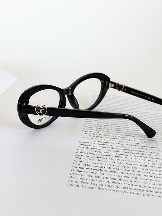QT65- 香奈儿 镜腿爱心徽标 醋酯纤维猫眼光学镜架眼镜（QT*JH）夏季专享 商品图3