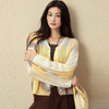 【严选】诗凡黎浪漫法式奶油黄晕染针织开衫2025秋新款优雅温柔软糯上衣女7G7332121 商品缩略图2