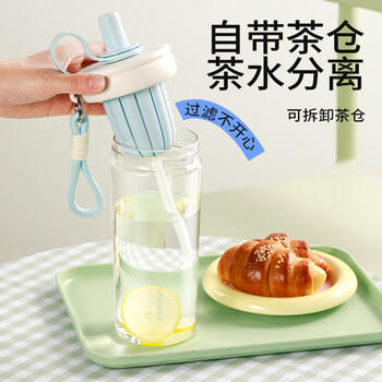 富光大容量tritan吸管塑料水杯子男女学生儿童提绳户外泡茶茶杯800ML 商品图2