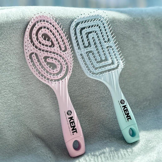 【皇室同款按摩弹力梳 限时福利59元】KENT 肯特镂空梳 240 年传承工艺 柔护头皮防掉发 干发湿发皆可用 轻松梳出高颅顶 商品图0