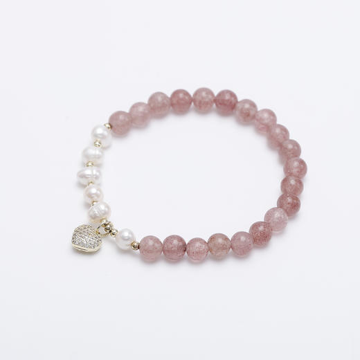 ZQ660006草莓晶爱心珍珠手串 商品图2