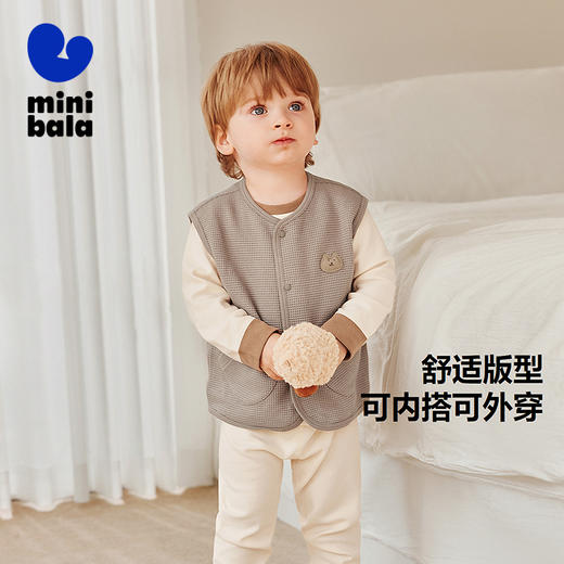 【纯棉】迷你巴拉儿童保暖马甲男女童宝宝内外穿背心2025年秋季 商品图1