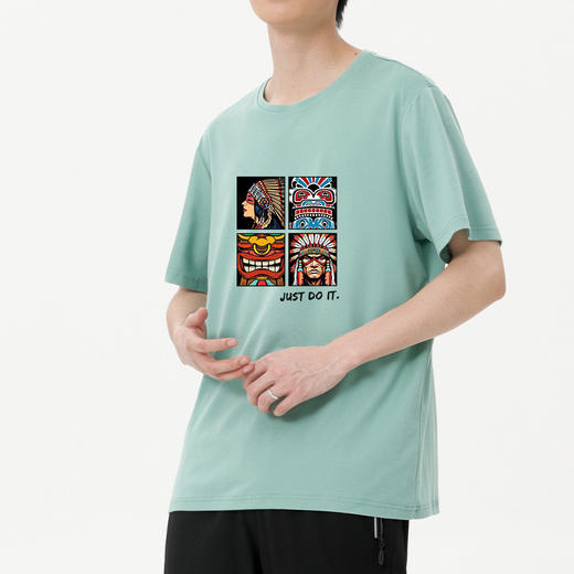 【冰氧棉】【DSK】大依优型大码短袖T恤潮牌设计感字母印花圆领加肥加大百搭体恤男士胖子上衣 商品图2