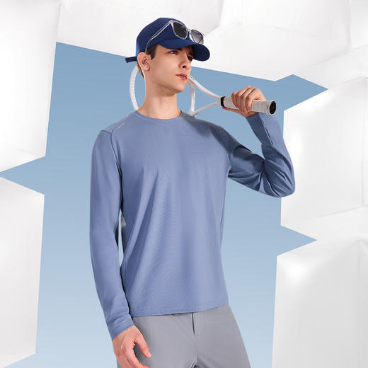素湃Supield水柔吸湿速干长袖T恤男高弹力运动打底衫春夏防晒长T 商品图4