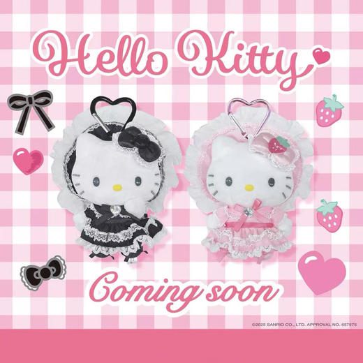 日本Sanrio三丽鸥NIC爱心扣女仆萝莉Kitty洛丽塔Kitty玩偶挂件 商品图0