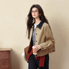 【严选】诗凡黎经典巴恩风撞色翻领短款风衣2025秋新款英伦感宽松休闲外套7G8160261 商品缩略图2