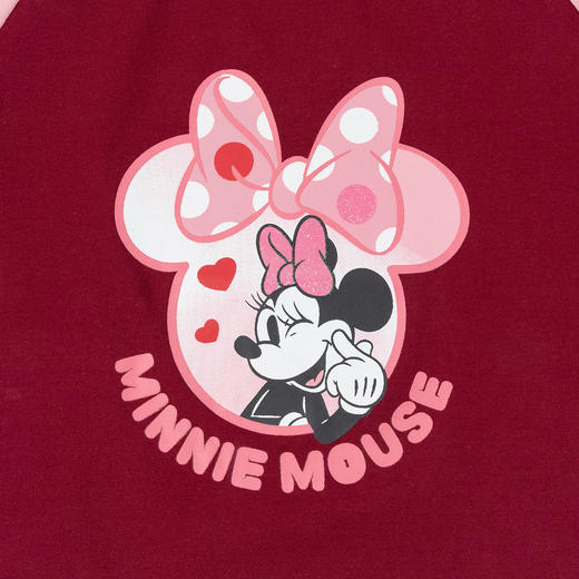迪士尼童装女孩洋气可爱米妮印花T恤春秋季宝宝百搭休闲长袖上衣ZD3ES002* 商品图11