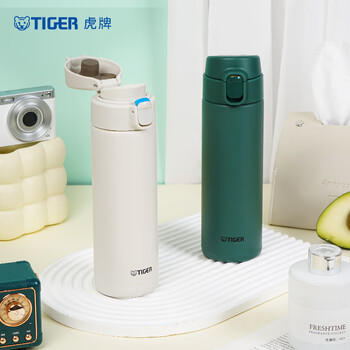 虎牌（TIGER）保温杯 轻量型不锈钢真空一键开启弹盖杯 MOY-A48C-GZ雨林绿480ML 商品图6