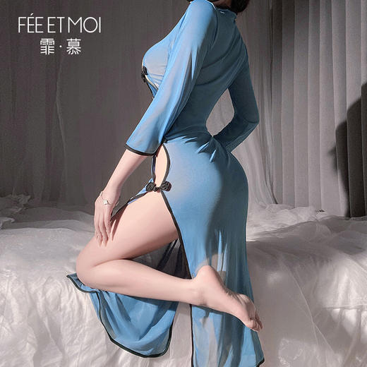 【情趣内衣】霏慕透视长款民国旗袍装7943 商品图8