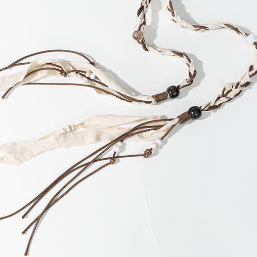 绽放KS107朵/手工编织毛边度假感玉石腰带 商品图3