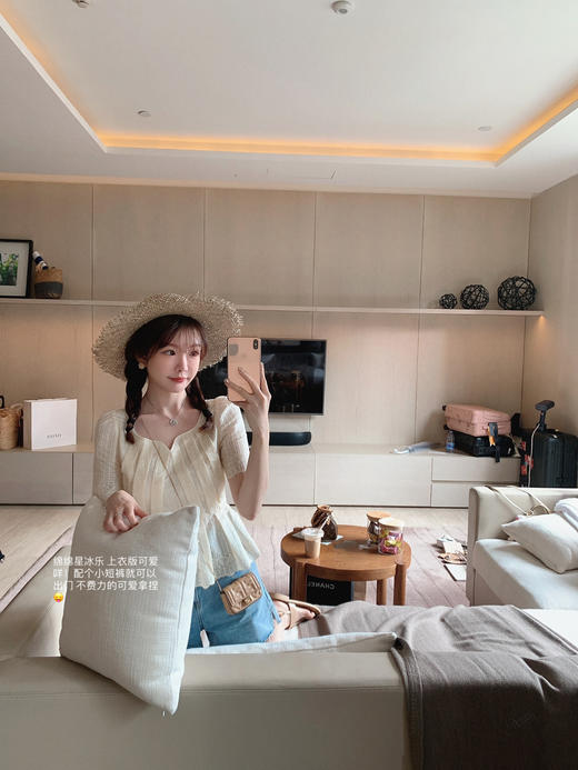 XS 金蘑菇菇【绵绵星冰乐】 天丝提花简洁大方连衣裙复古上衣渡假裙 商品图12