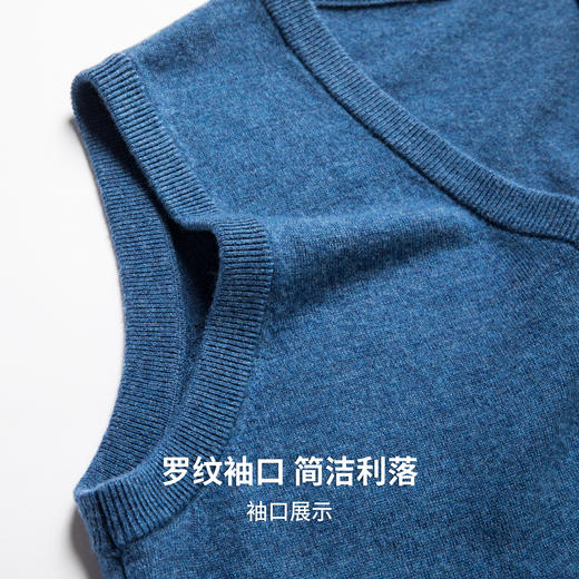 【100%绵羊毛】 圣得西男士行政风v领背心2025秋新款亲肤保暖毛衣 商品图10