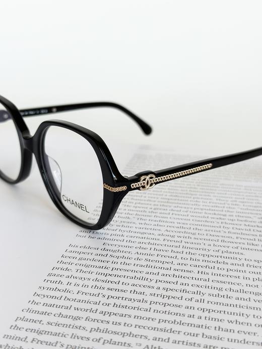QT64-香奈儿 链条双C 醋酸纤维 不规则形 光学镜架 男女同款情侣款素颜镜（QT*JH）夏季专享 商品图9
