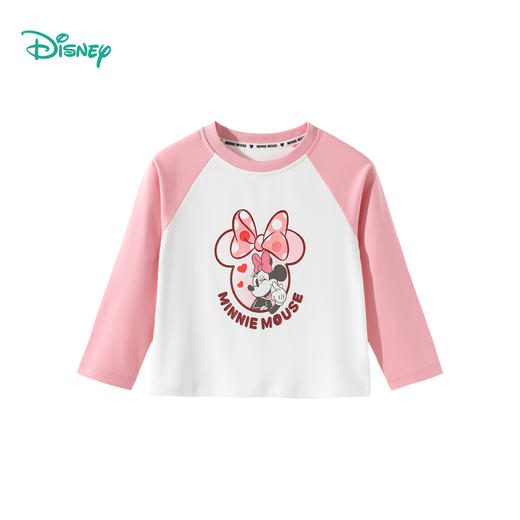 迪士尼童装女孩洋气可爱米妮印花T恤春秋季宝宝百搭休闲长袖上衣ZD3ES002* 商品图4