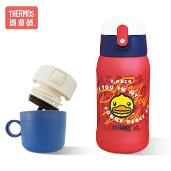 膳魔师（THERMOS）保温杯316L不锈钢成人学生儿童开学季水杯小黄鸭联名 550ml 商品图1