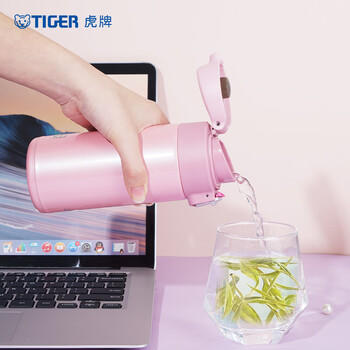 虎牌（TIGER）轻量便携弹盖保温水杯子MMJ-A36C-PB蜜桃慕斯360ml 商品图4
