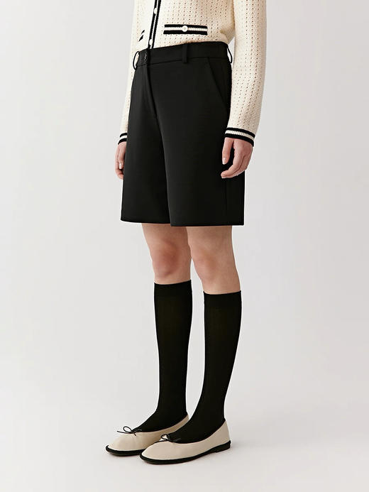 729-2 独家圆正小禾 长绒棉针织罗马布西裤中裤 利落时尚 嗷嗷显瘦 商品图11