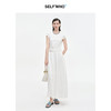 SELFWHO莫代尔棉桑蚕丝混纺盖袖修身连衣裙女2025夏新款收腰裙子 商品缩略图0