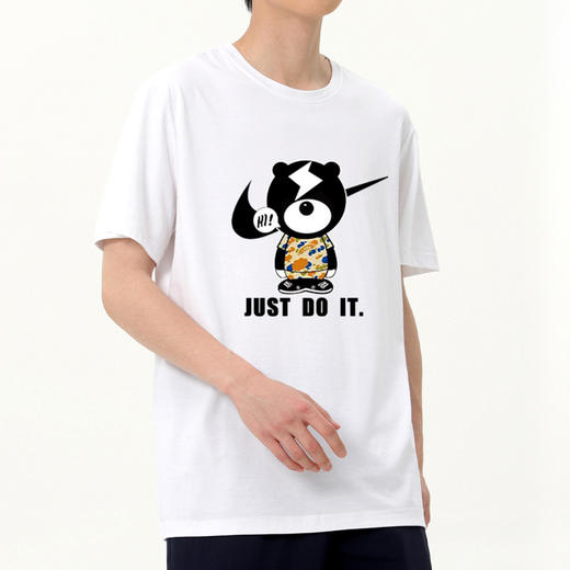 【冰氧棉】【DSK】大依优型大码短袖T恤潮牌设计感字母印花圆领加肥加大百搭体恤男士胖子上衣 商品图2