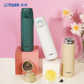 虎牌（TIGER）保温杯 轻量型不锈钢真空一键开启弹盖杯 MOY-A48C-GZ雨林绿480ML 商品图3