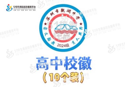 通版定制深圳市龙华区观澜中学校刺绣礼服姓名贴徽章可缝烫现货51 商品图2