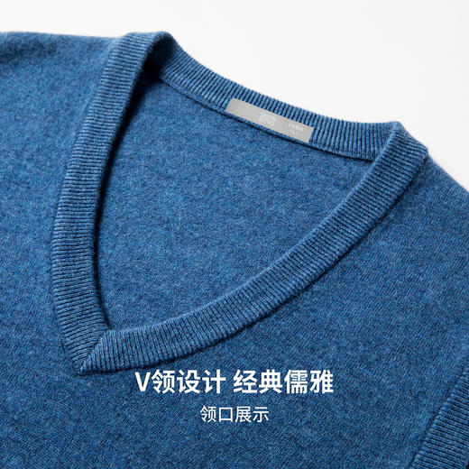 【100%绵羊毛】 圣得西男士行政风v领背心2025秋新款亲肤保暖毛衣 商品图6