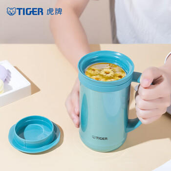 虎牌（TIGER）保温保冷杯茶滤网杯男女不锈钢办公杯CWM-A050-AM森林绿500ml 商品图5