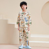 芬腾男童睡衣春夏季七分袖长裤卡通套装可爱男孩中大童儿童家居服 商品缩略图2