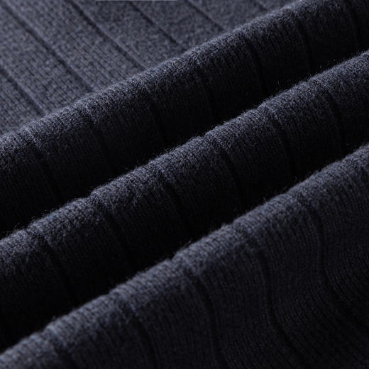 【含绵羊毛】圣得西假两件毛衣2025秋季新款男衬衫领套头条纹针织衫 商品图13