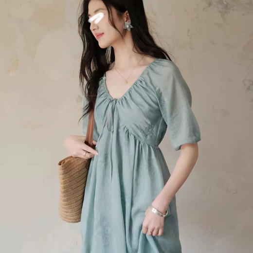 裁缝学苑AQ519法式V领连衣裙纸样女装短袖插肩裙子服装打板图纸 商品图2