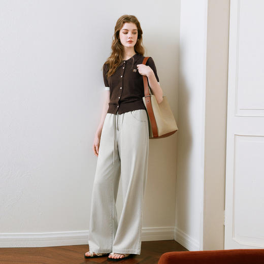 【商场同款】诗凡黎透气天丝牛仔裤2025夏新款百搭长裤3G5150731 商品图1