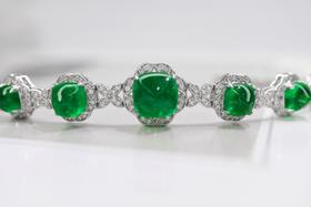 10.5克拉糖塔祖母绿手链