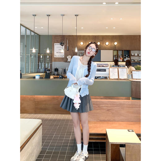 <曾小咸推荐>现货秒杀 ！微信超特价！最后一波现货！系带假两件针织开衫 日常149.99 立减70 秒杀79.99！！ 商品图3