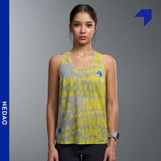 内道破土风洞背心女士速干透气马拉松跑步运动印花风洞背心 商品图2