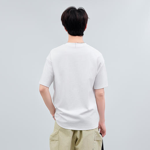 【断码清仓】HX 夏季圆领短袖微宽松T恤S102522543101 商品图4