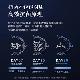 富光抗菌玻璃杯 双层高硼硅泡茶杯子 茶水分离杯 车载水杯男女士400ml